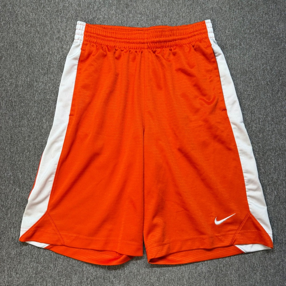 Nike Mens Orange White Basketball‎ Athletic Shorts 405996-893 Size Small